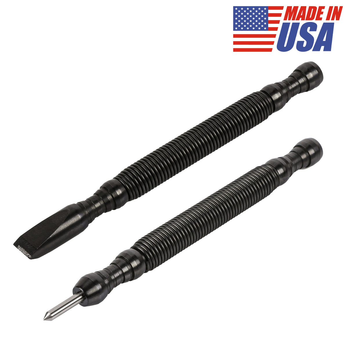 ARES 10018 - 2-Piece Hammerless 3/8-Inch Cold Chisel and High-Speed Steel Center Punch Set