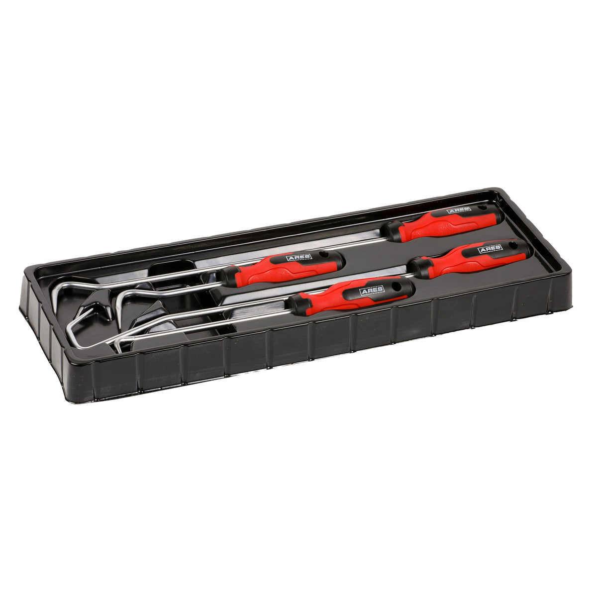 ARES 10039 - 4-Piece Hose and Seal Removal Set - Includes 90 Degree Seal Pick and Single and Double Offset Hose Removers - Chrome-Plated Steel Shafts - Easily Remove Hoses, Clips, Clamps, and More