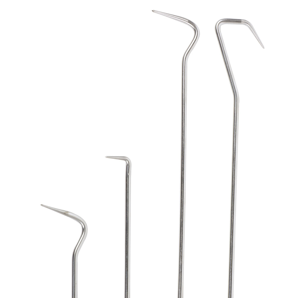 ARES 10039 - 4-Piece Hose and Seal Removal Set - Includes 90 Degree Seal Pick and Single and Double Offset Hose Removers - Chrome-Plated Steel Shafts - Easily Remove Hoses, Clips, Clamps, and More