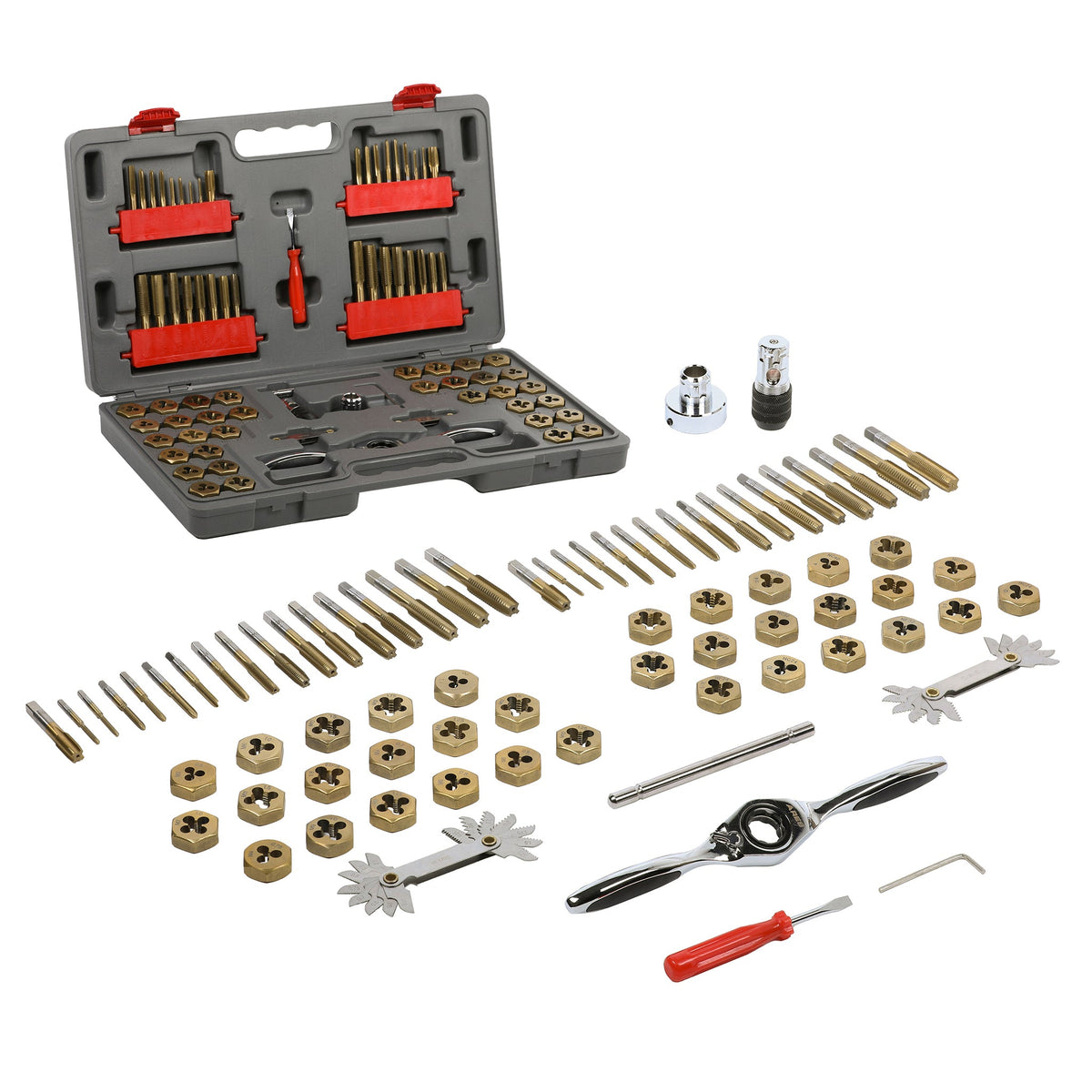 ARES 10079 - 76-Piece Master Ratcheting Tap and Die Set