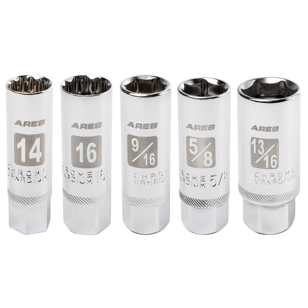 ARES 11016 - 5-Piece Magnetic Spark Plug Socket Set
