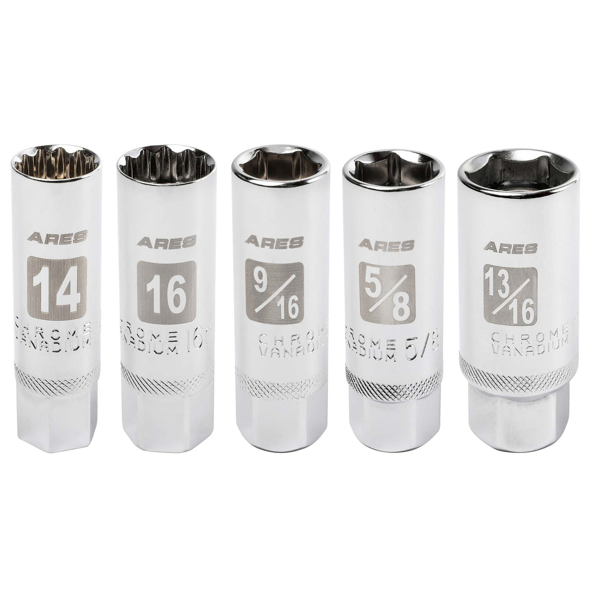 ARES 11016 - 5-Piece Magnetic Spark Plug Socket Set
