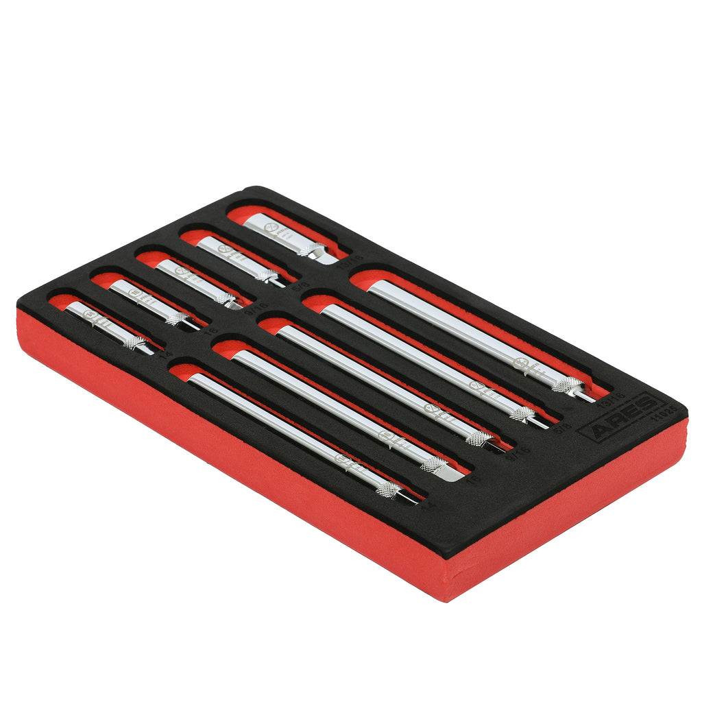 ARES 11025 - 10-Piece Extra Deep and Standard Length Spark Plug Socket Set