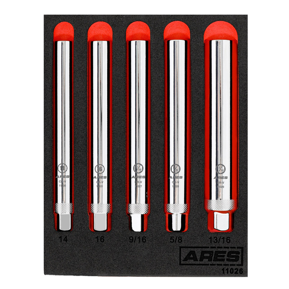 ARES 11026 - 5-Piece Extra Deep Spark Plug Socket Set
