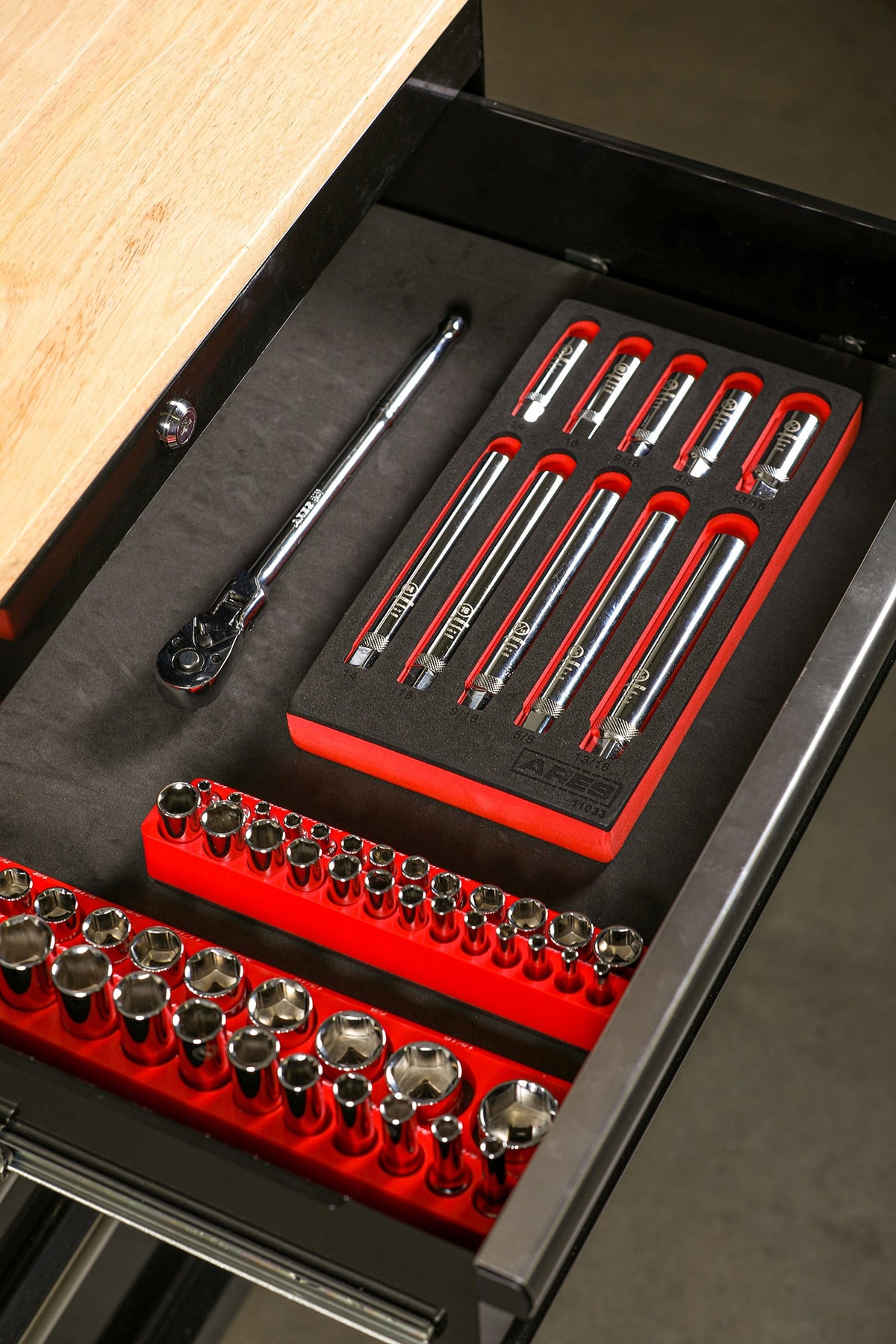 ARES 11033 - 10-Piece Extra Deep and Standard Length Magnetic Spark Plug Socket Set