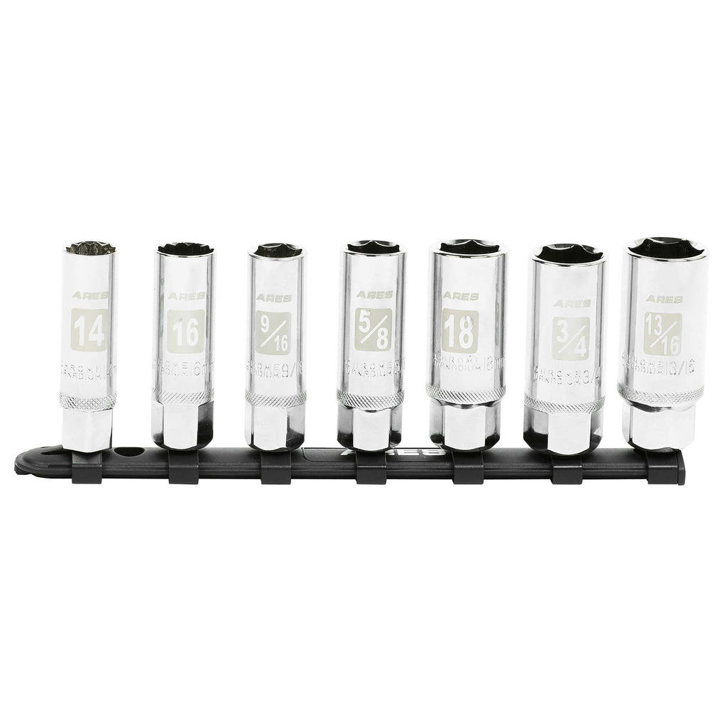 ARES 11070 - 7-Piece Non-Magnetic Spark Plug Socket Set