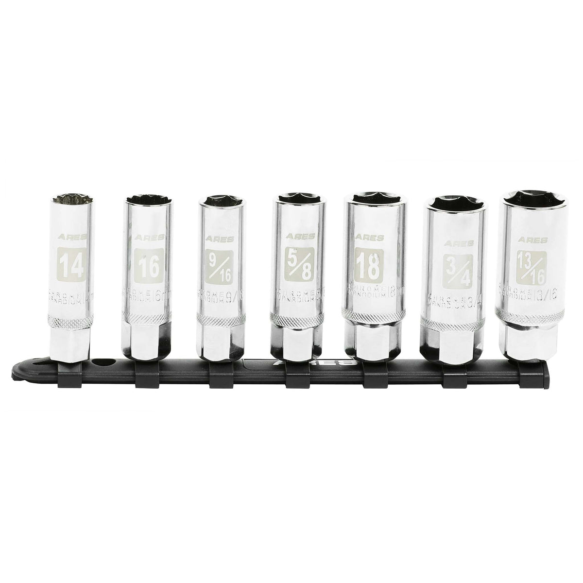ARES 11070 - 7-Piece Non-Magnetic Spark Plug Socket Set