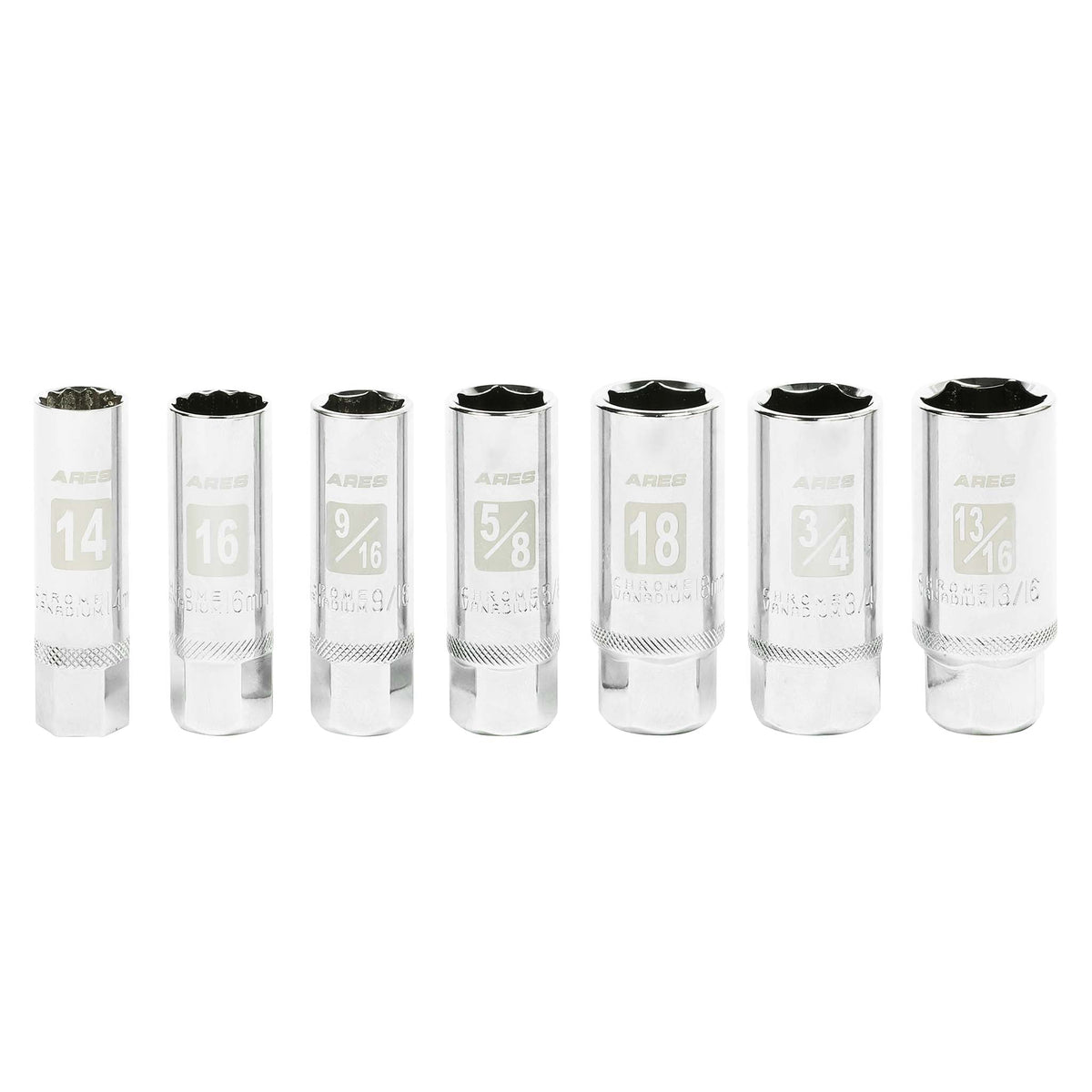 ARES 11070 - 7-Piece Non-Magnetic Spark Plug Socket Set