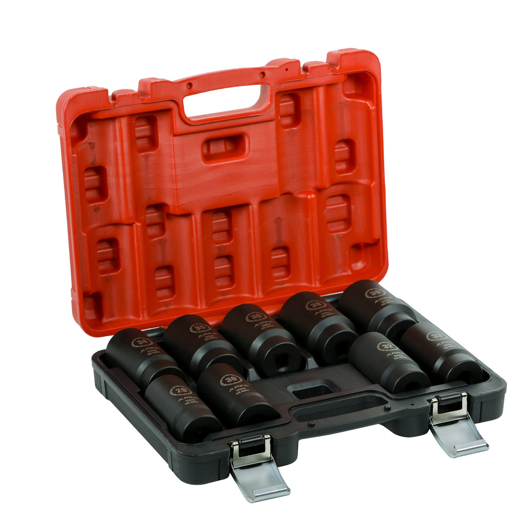 ARES 12066 - 9-Piece Axle Nut Socket Set (12 Point)