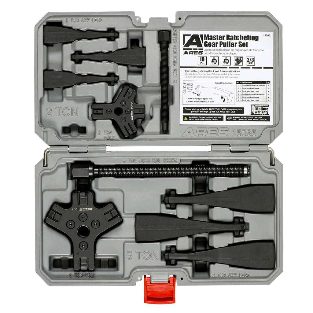 ARES 15095 - Master Ratcheting Gear Puller Set