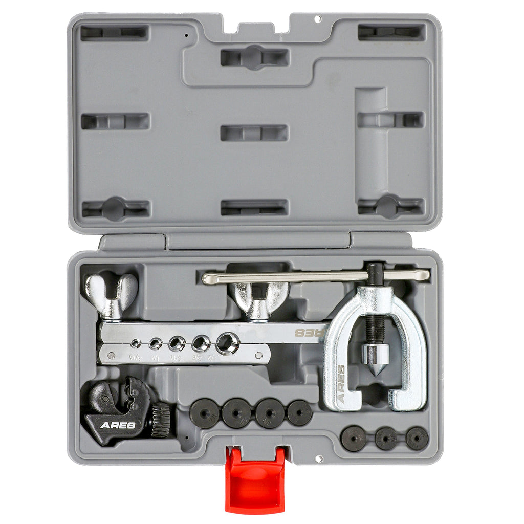 ARES 18019 - Double Flaring Tool Set with Extra Adapters