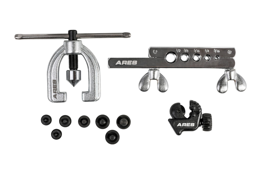 ARES 18019 - Double Flaring Tool Set with Extra Adapters