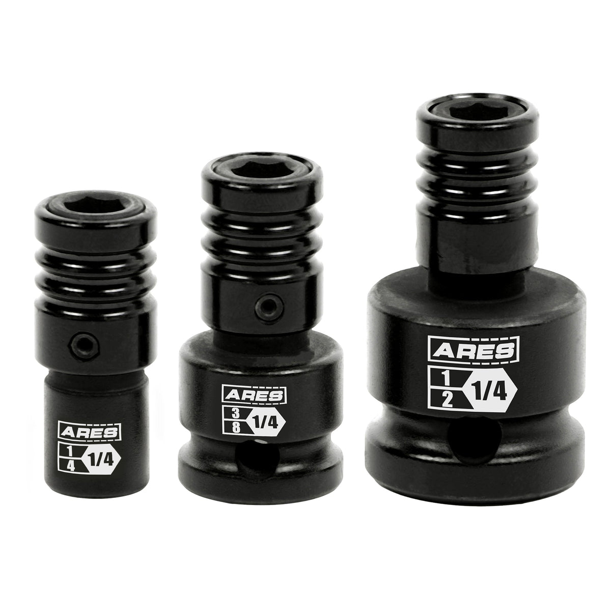 ARES 22035 - 3-Piece Impact Grade Quick Release Bit Holder Set