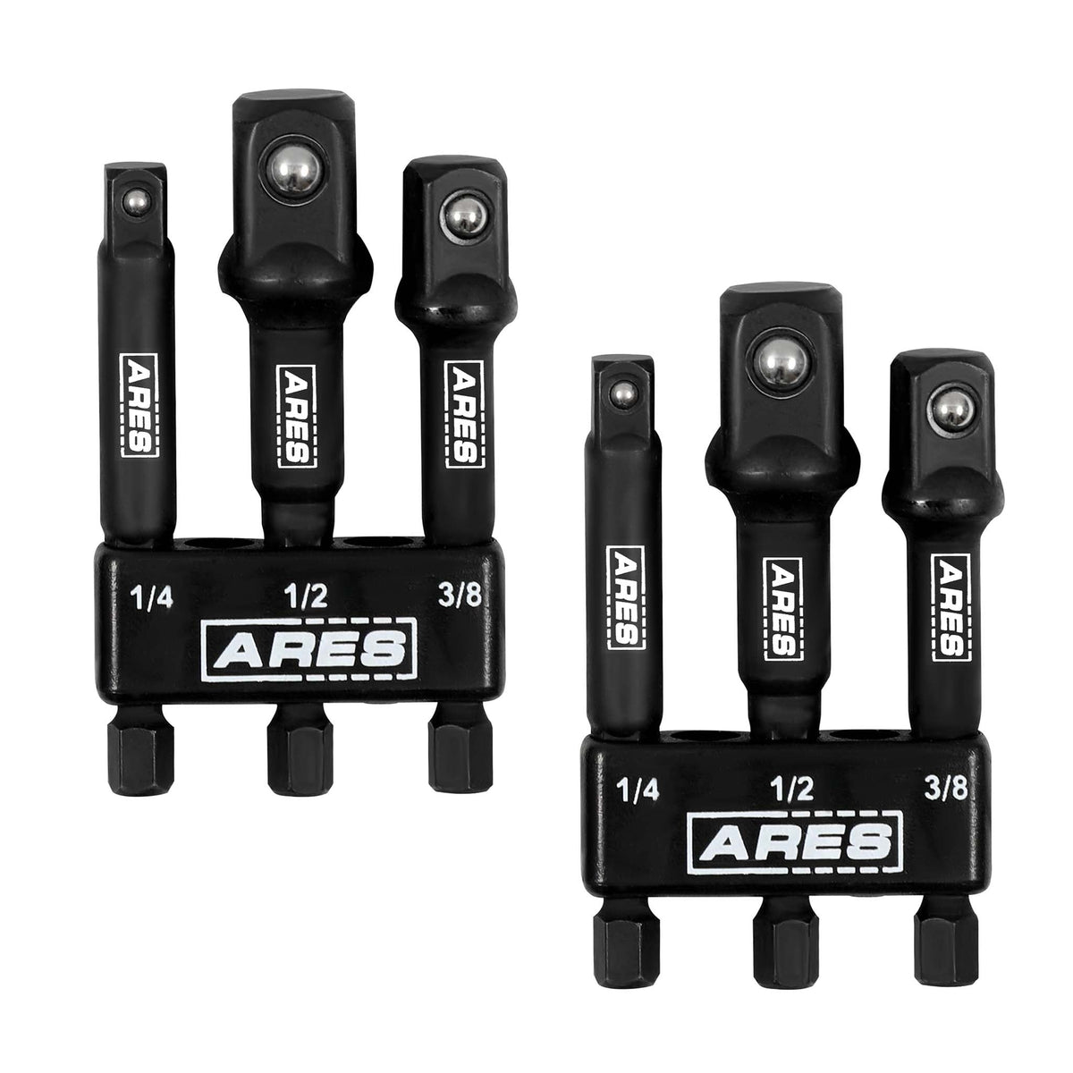 ARES 22048 - 2-Pack 3-Inch Impact Grade Socket Adapter Set