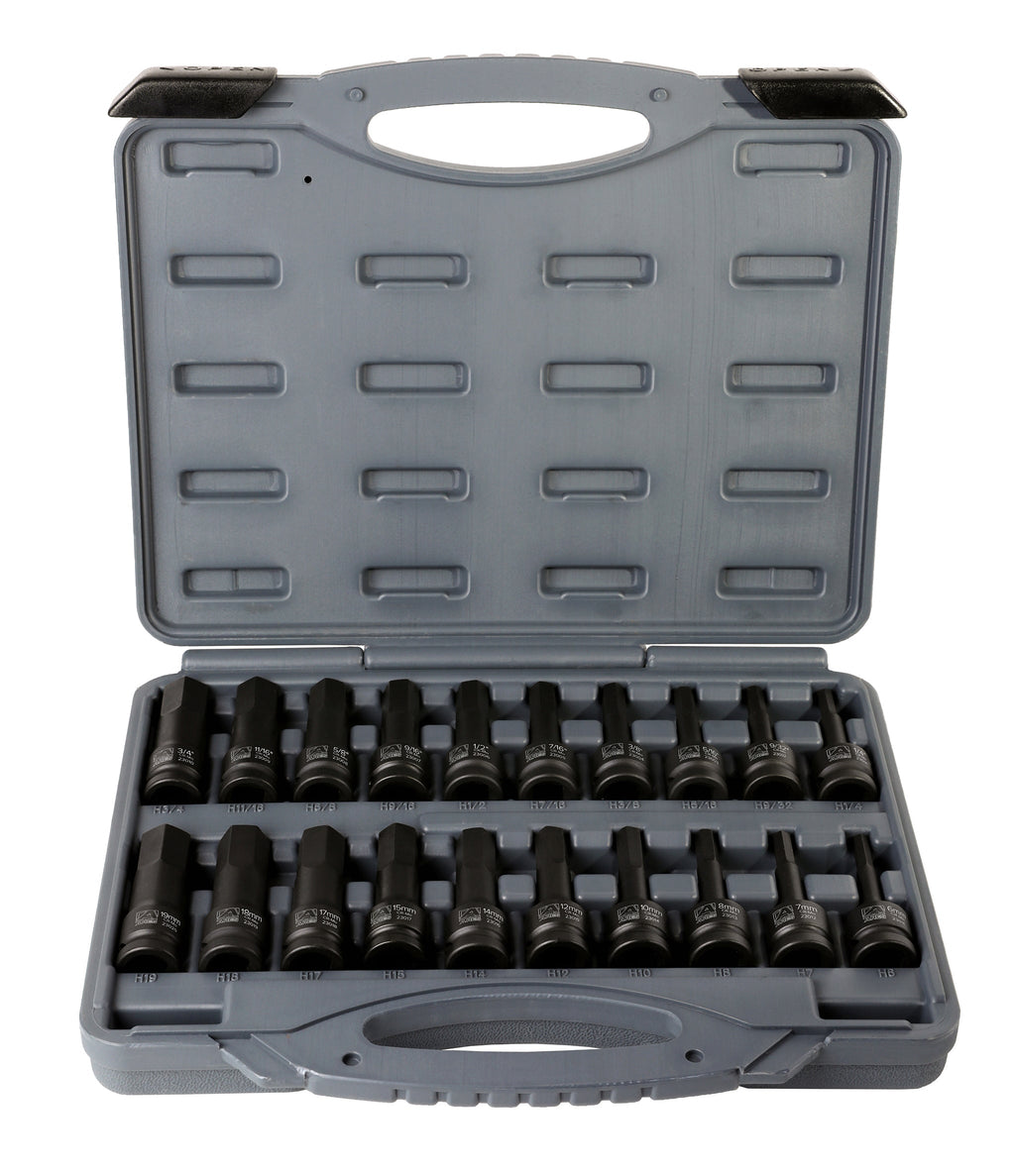 ARES 23000 - 20-Piece 1/2-Inch Drive Master Impact Hex Driver Set