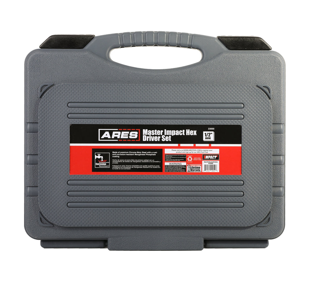 ARES 23000 - 20-Piece 1/2-Inch Drive Master Impact Hex Driver Set
