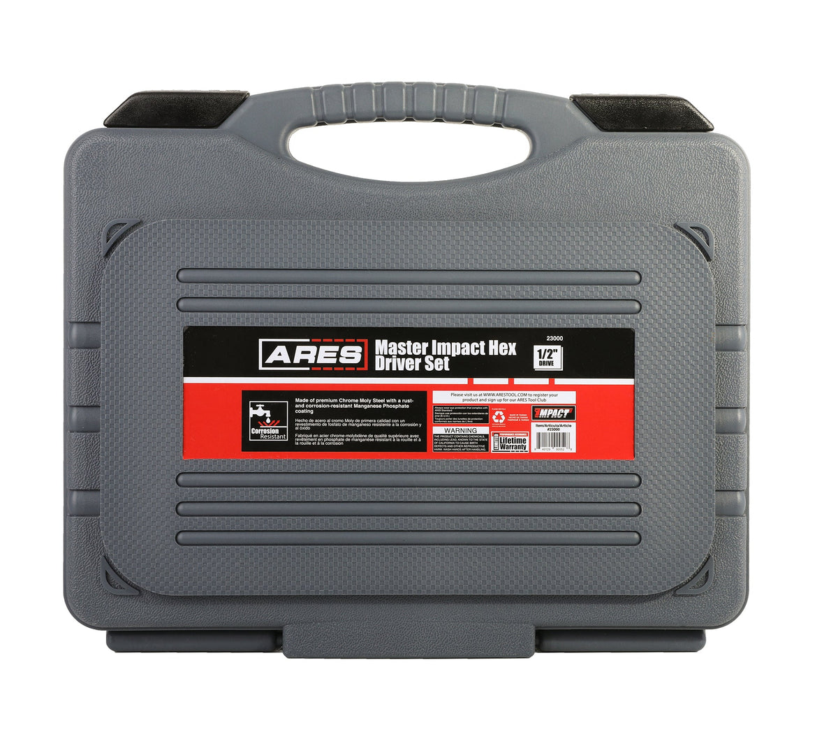 ARES 23000 - 20-Piece 1/2-Inch Drive Master Impact Hex Driver Set