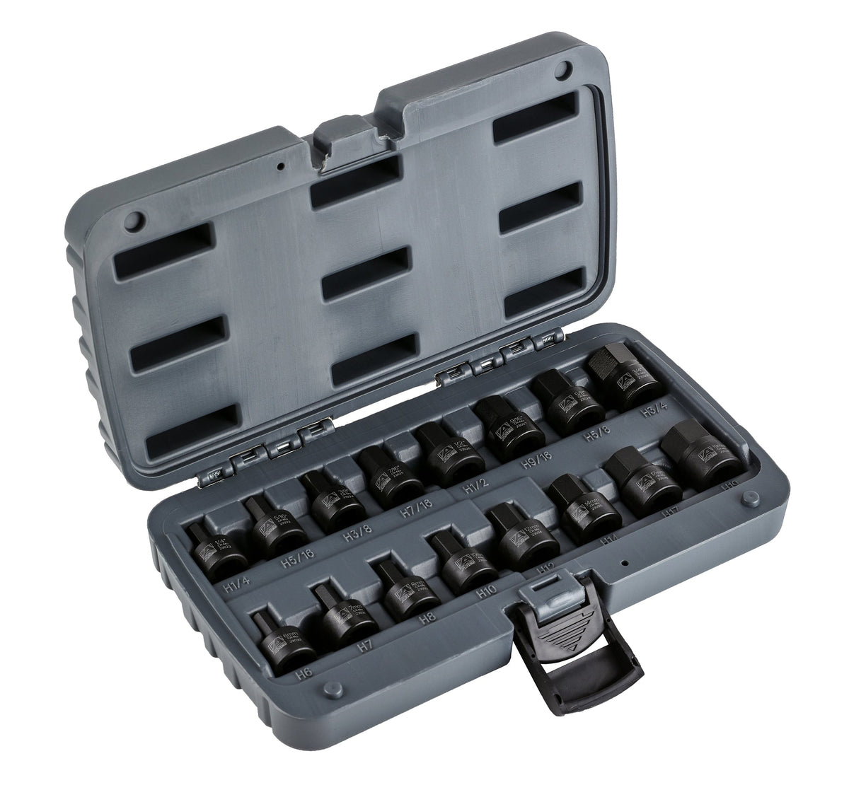ARES 23021 - 16-Piece Stubby Impact SAE and Metric Hex Bit Socket Set