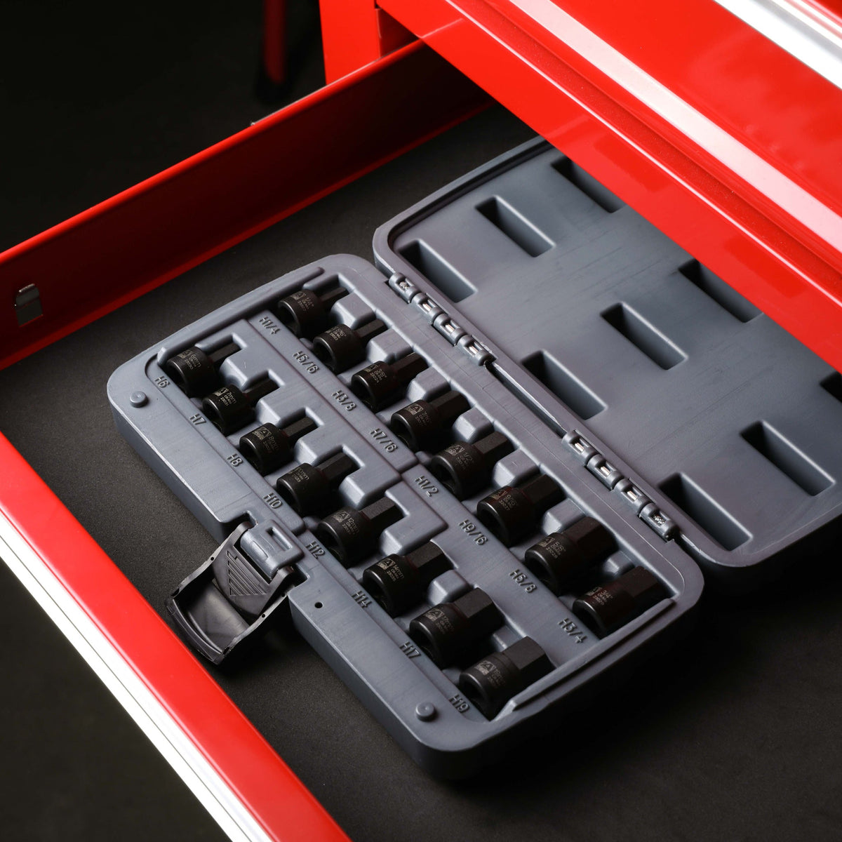 ARES 23021 - 16-Piece Stubby Impact SAE and Metric Hex Bit Socket Set