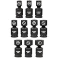 ARES 25137 - 10-Piece SAE Pinless Universal Swivel Impact Socket Set