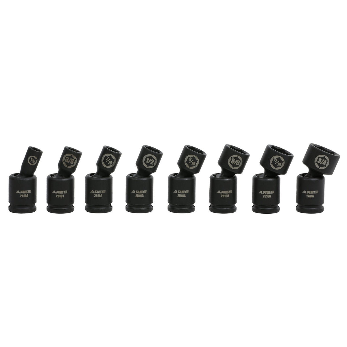 ARES 25159 - 8-Piece SAE Pinless Universal Swivel Impact Socket Set