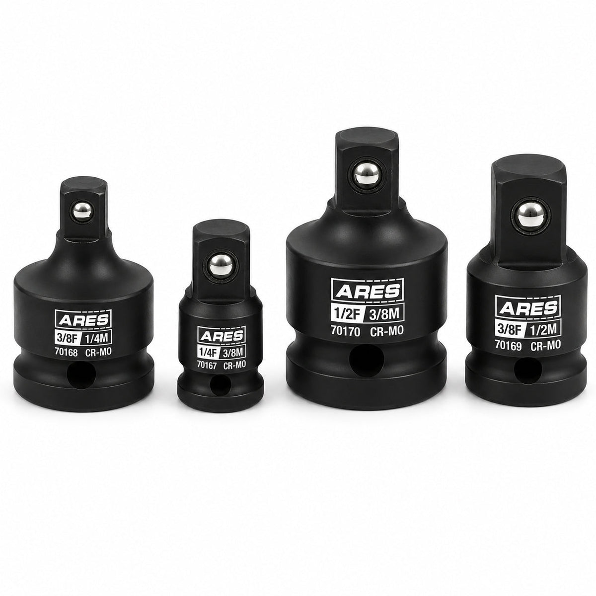 ARES 27070-2 - 4-Piece Impact Socket Adapter And Reducer Set