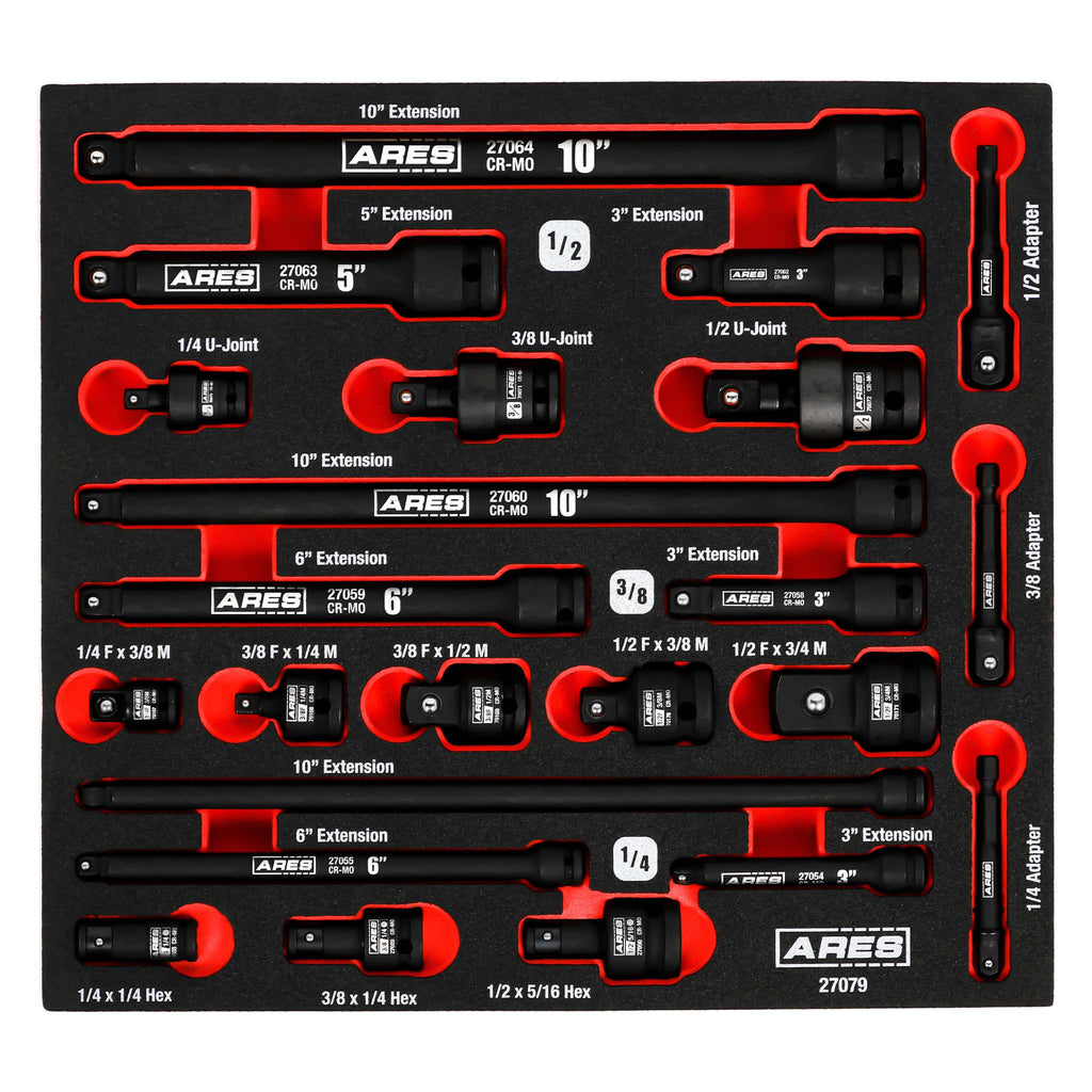 ARES 27079 - 23-Piece Master Impact Socket Accessories Set