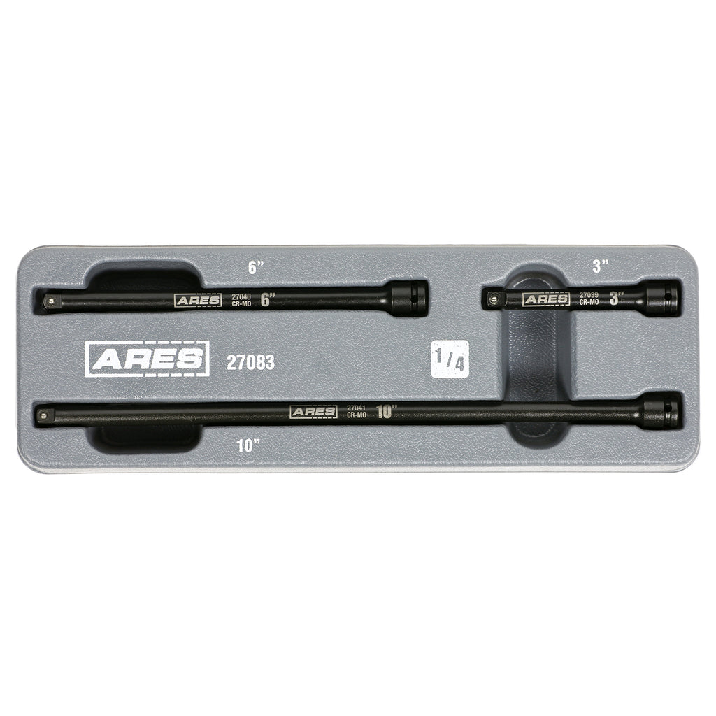 ARES 27083 - 3-Piece 1/4-Inch Drive Impact Extension Set