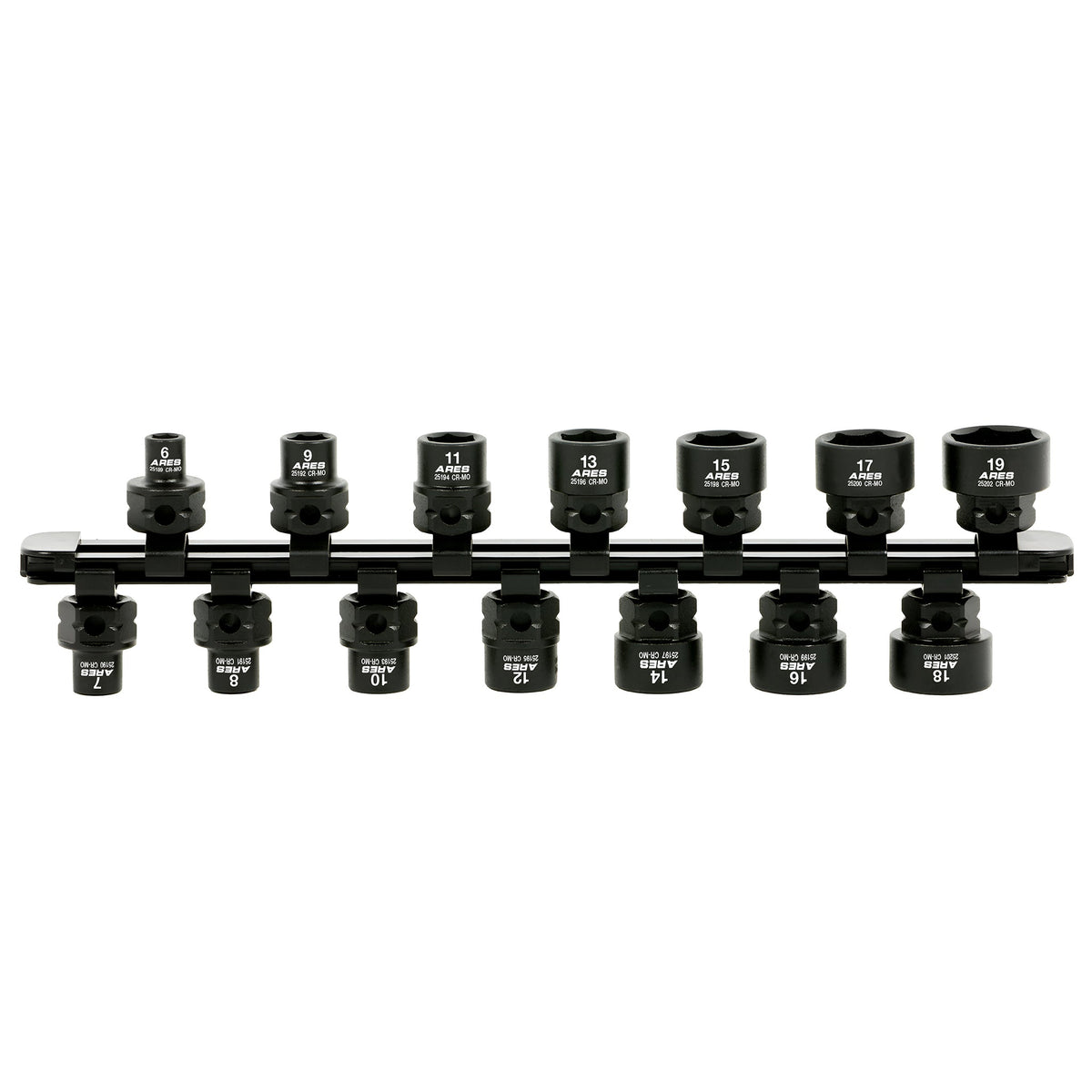 ARES 29018 - 14-Piece 3/8-Inch Drive Metric Low Profile Nano Impact Socket Set