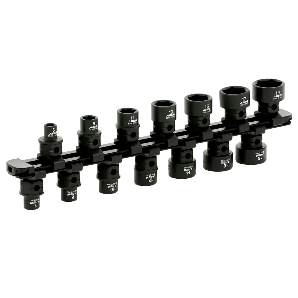 ARES 29018 - 14-Piece 3/8-Inch Drive Metric Low Profile Nano Impact Socket Set