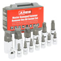 ARES 31006 - 14-Piece SAE Damaged Fastener Remover Hex Bit Socket Set