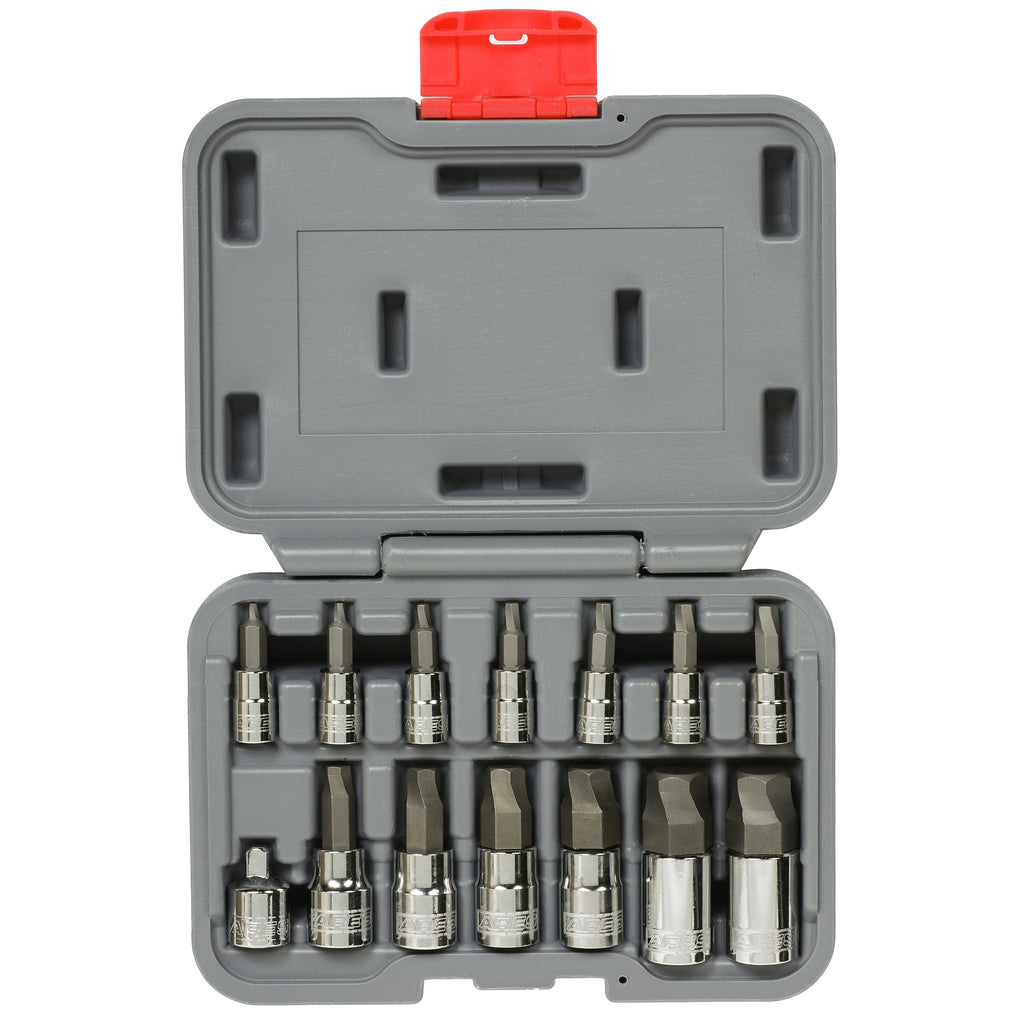 ARES 31007 - 14-Piece Metric Damaged Fastener Remover Hex Bit Socket Set
