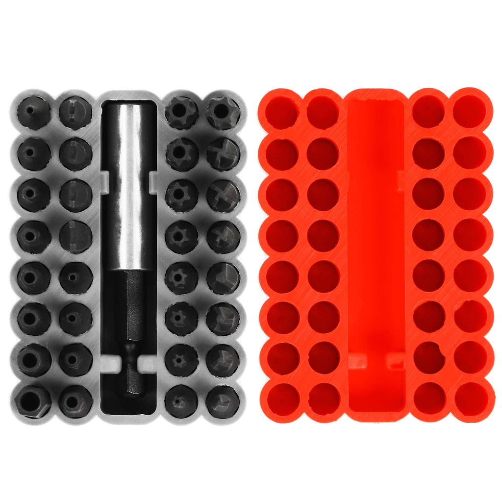 ARES 31009 - 33-Piece S2 Steel Security Bit Set with Magnetic Extension Bit Holder
