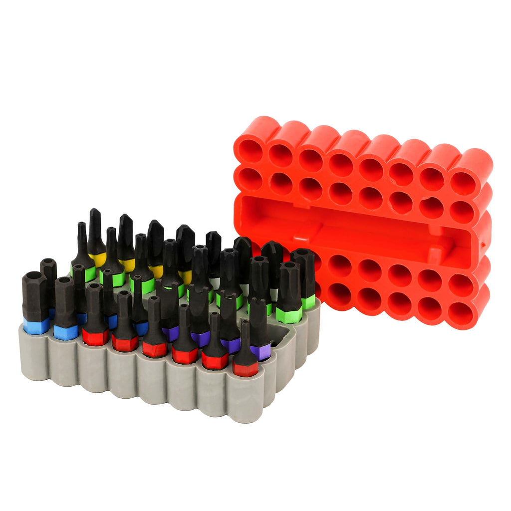 ARES 31010 - 33-Piece Color-Coded Security Bit Set with Magnetic Bit Holder