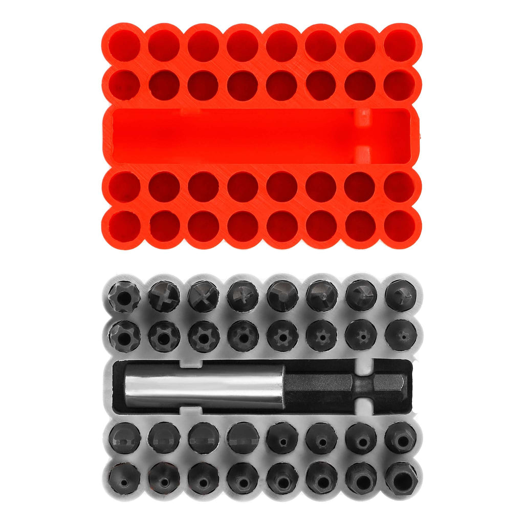 ARES 31010 - 33-Piece Color-Coded Security Bit Set with Magnetic Bit Holder