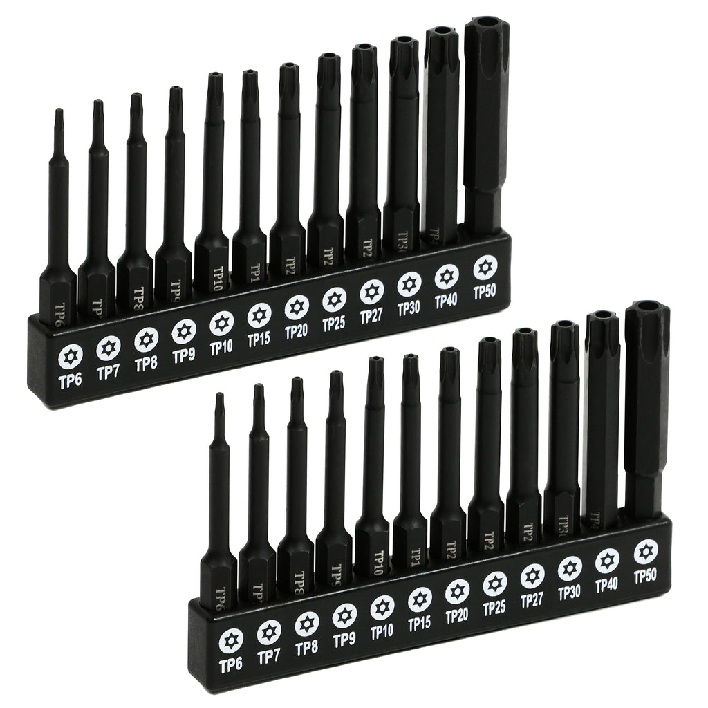 ARES 31014 - 24-Piece Tamper Resistant Long Torx Bit Set