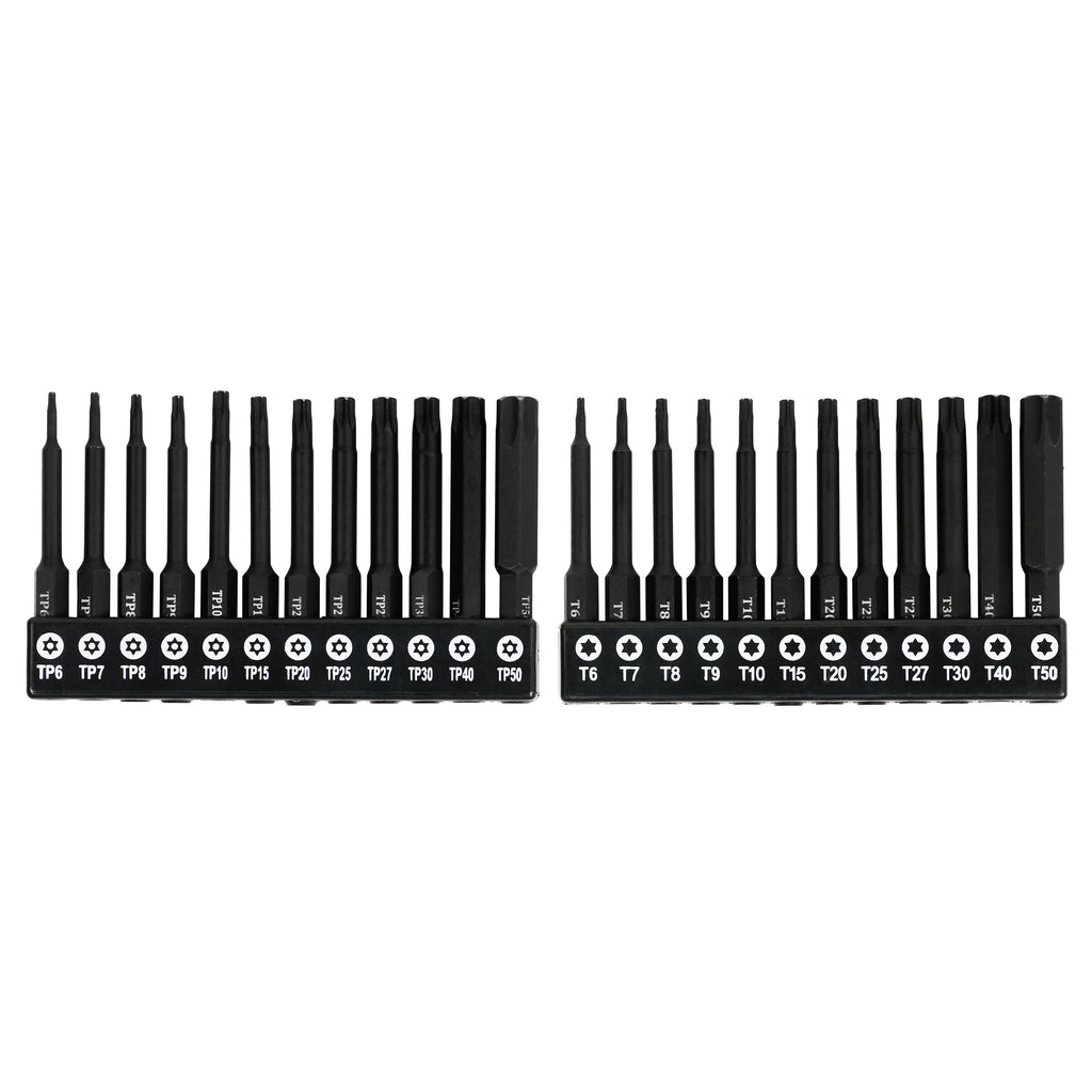 ARES 31014 - 24-Piece Tamper Resistant Long Torx Bit Set