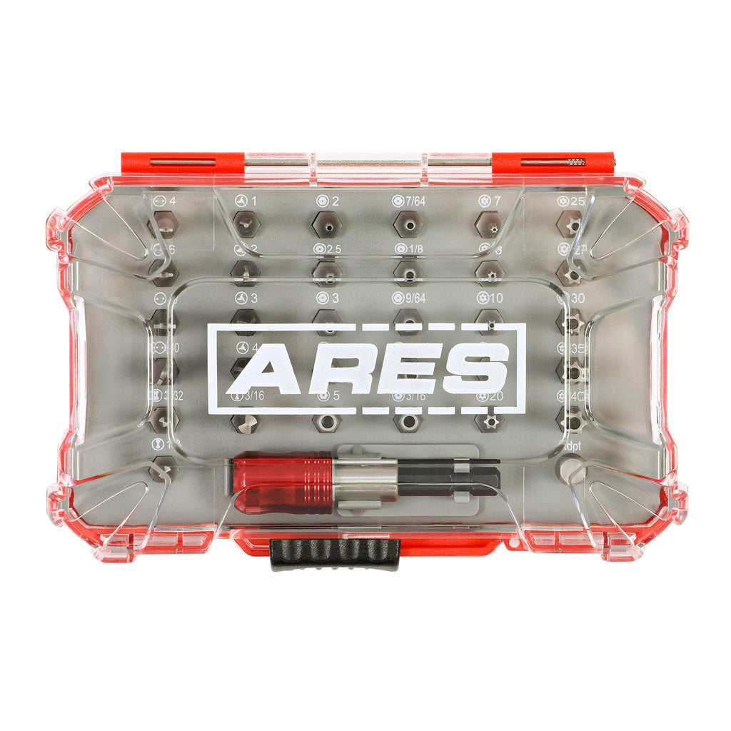 ARES 31016 - 33-Piece Security Bit Set with Quick Locking Bit Coupler