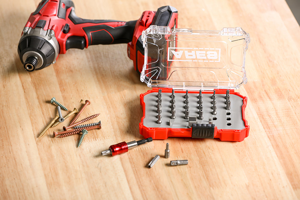 ARES 31016 - 33-Piece Security Bit Set with Quick Locking Bit Coupler