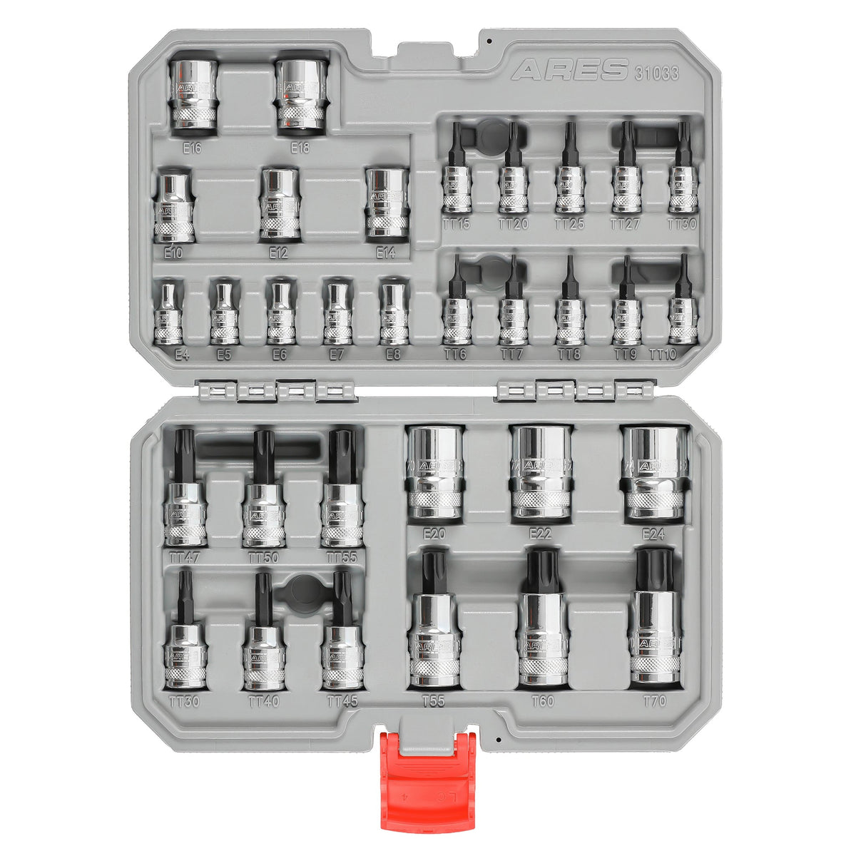 ARES 31033 - 32-Piece Master Torx and External Torx Socket and Bit Socket Set