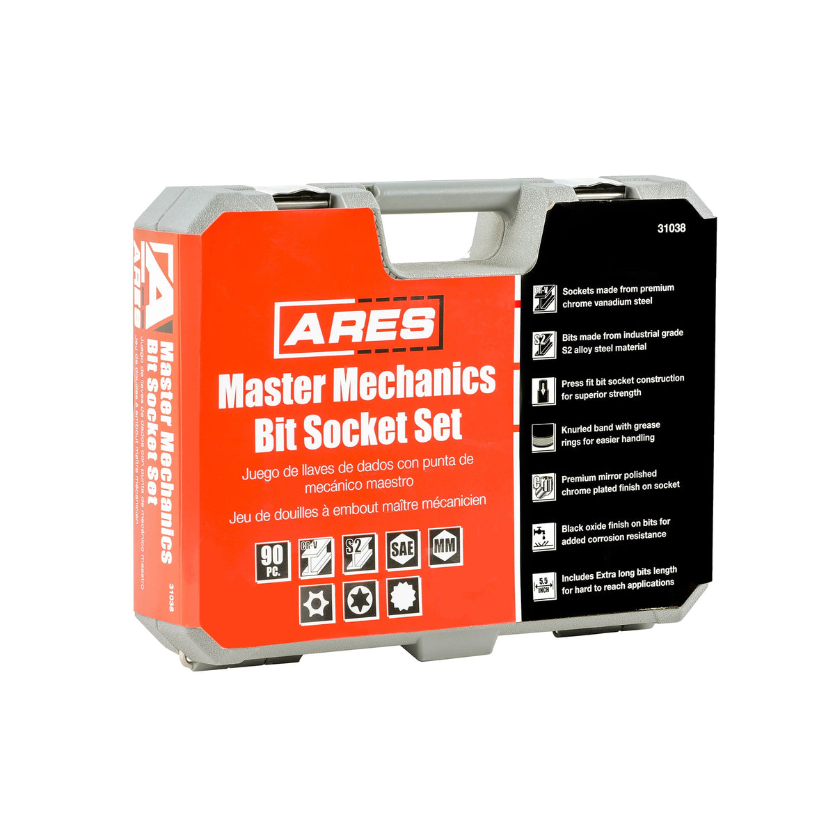 ARES 31038 - 90-Piece Master Bit Socket & Specialty Socket Set