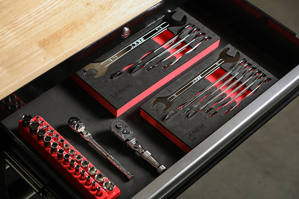 ARES 33041 - 7-Piece Metric Ultra-Thin Profile Double Open-End Wrench Set