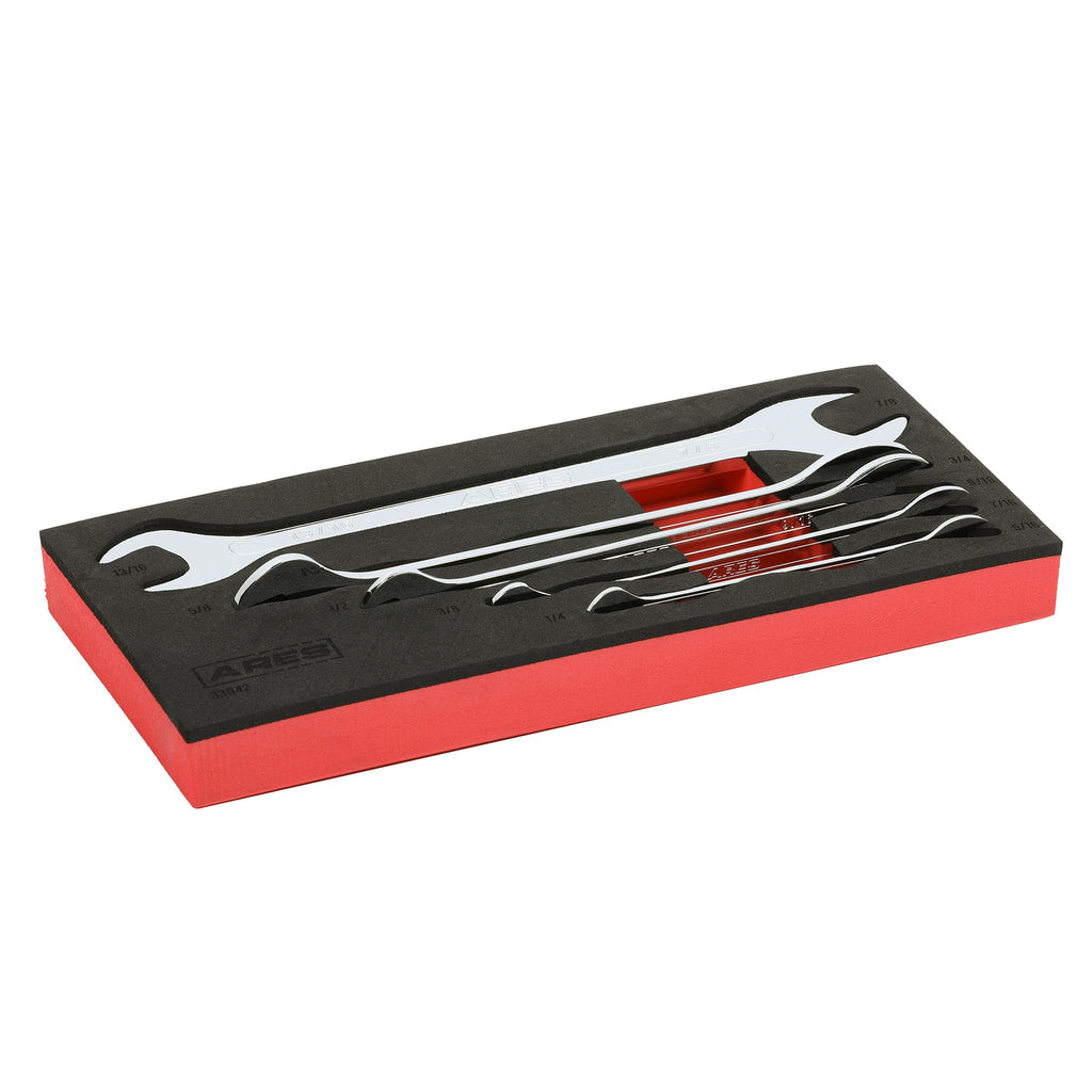 ARES 33042 - 5-Piece SAE Ultra-Thin Profile Double Open-End Wrench Set