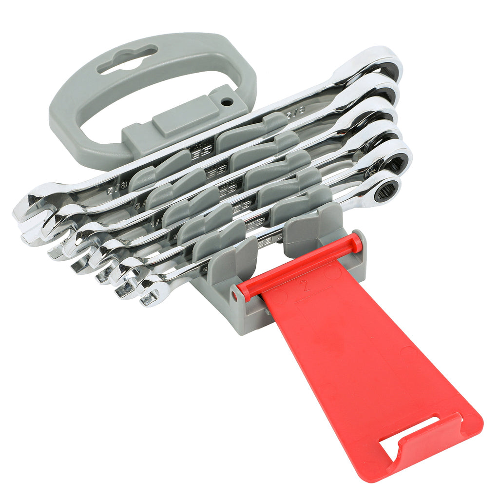 ARES 35020 - 6-Piece 120-Tooth SAE Non-Slip Ratcheting Wrench Set