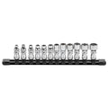 ARES 39009 - 12pc 1/4-inch Drive Metric Flex Socket Set