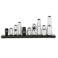 ARES 39017 - 10-Piece Multi-Drive 10mm Socket Set with Aluminum Rail