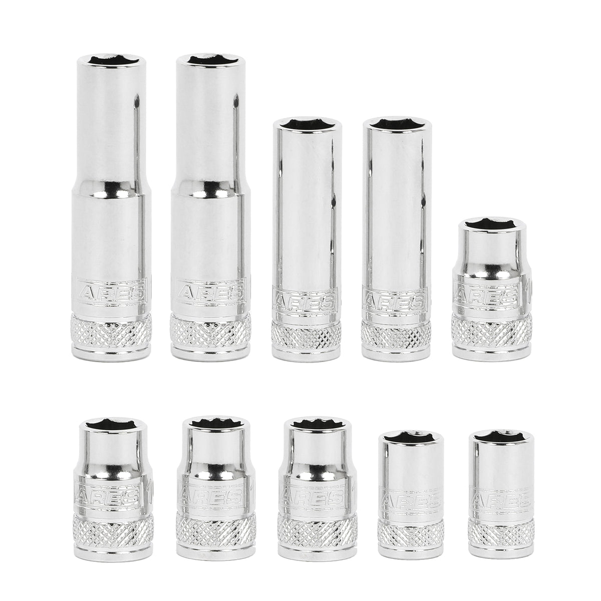 ARES 39020 - 10-Piece Multi-Type 10mm Socket Set