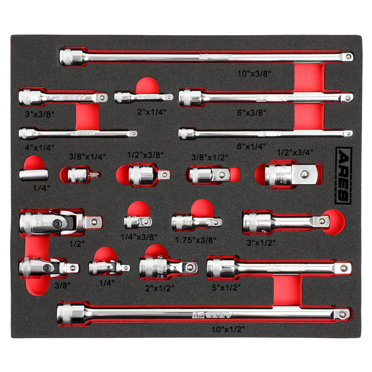 ARES 40003 - 20-Piece Socket Accessory Set