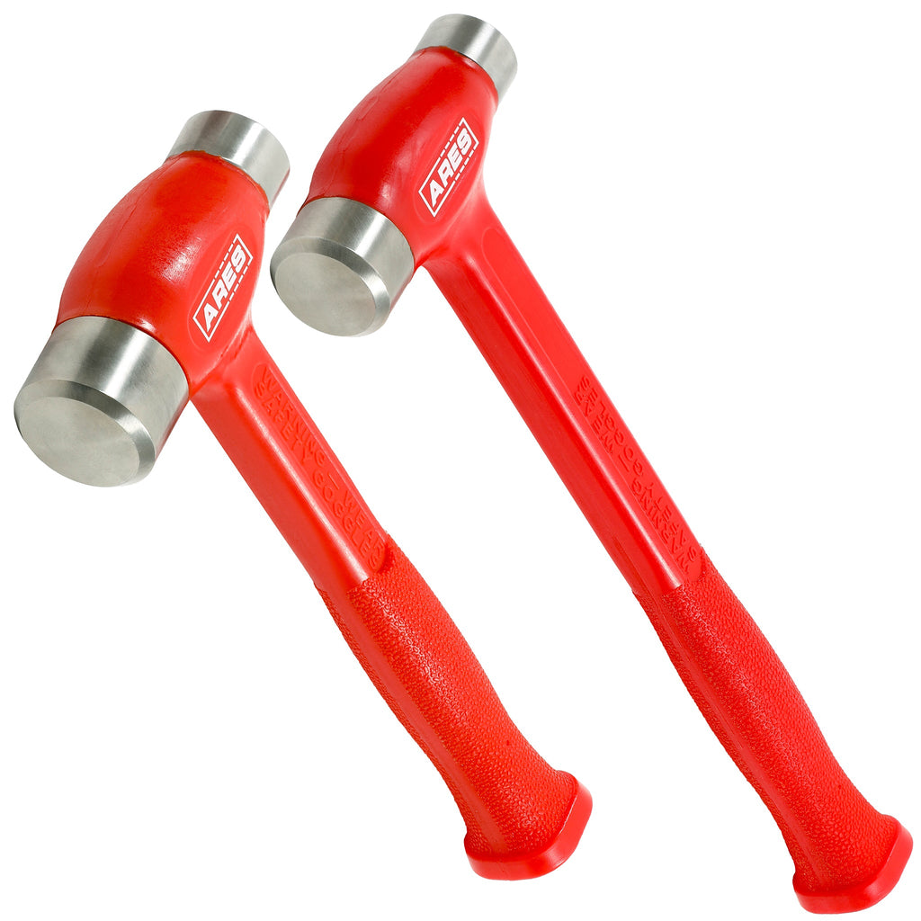ARES 4131033 – 2-Piece Flat Steel Face Deadblow Hammer Set