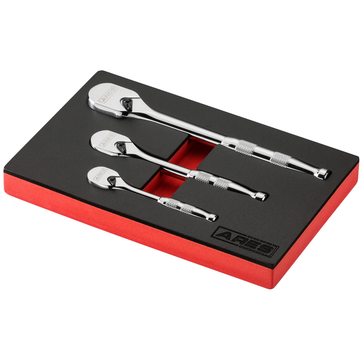 ARES 42000 - 3-Piece 90-Tooth Full Polish Ratchet Set